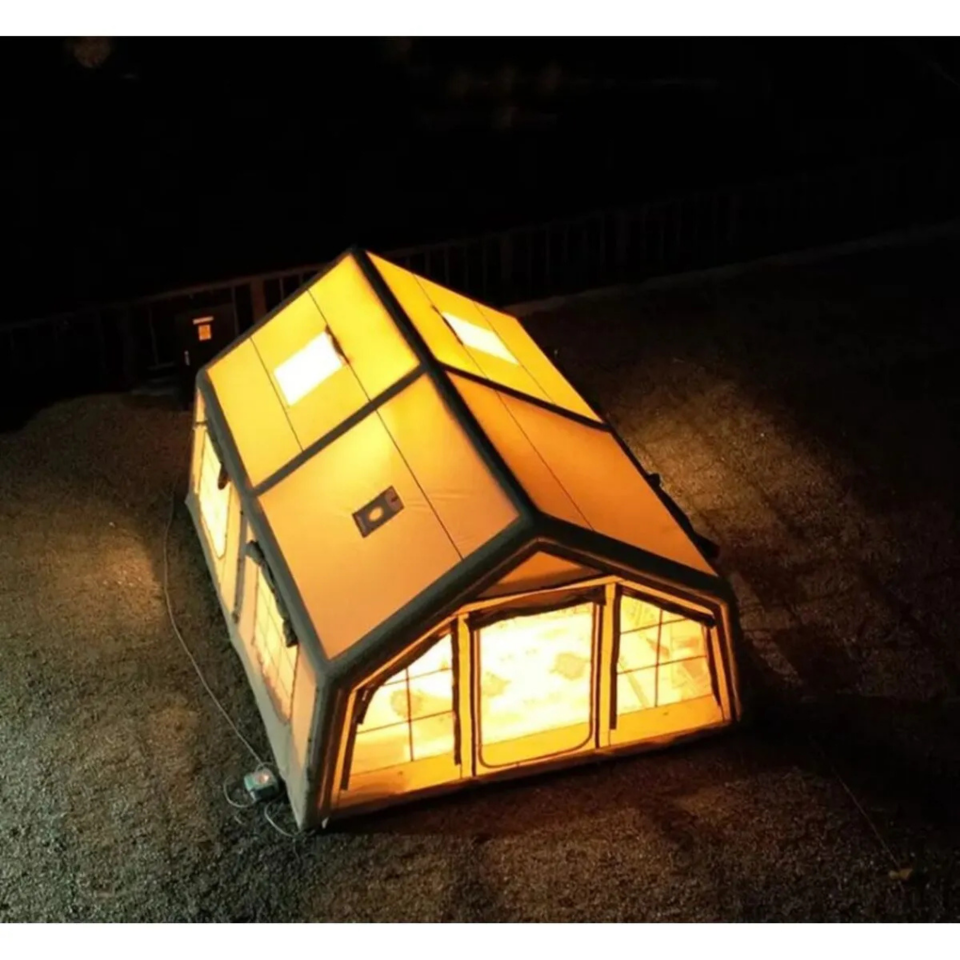 10 Kişilik 4 Mevsim Şişme Kamp Çadırı + Duş ve Giyinme Çadırı