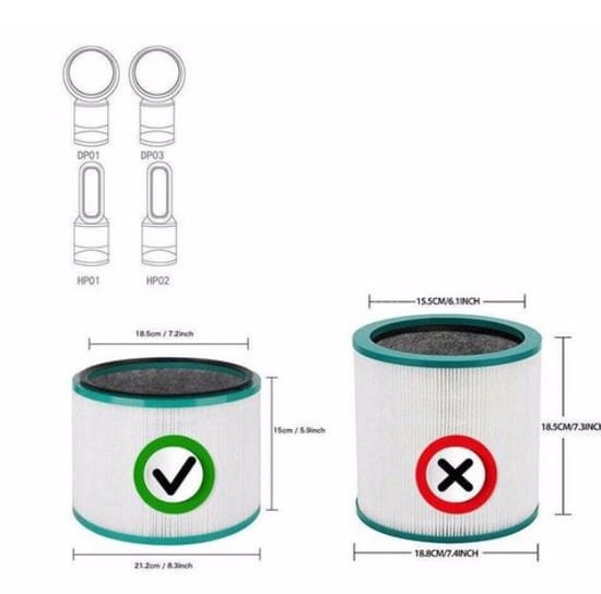 Hepa Dyson Hp03 Hava Temizleyici Silindirik