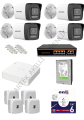 Hikvision 4 Kameralı 7/24 Renkli Hazır IP Kamera Seti