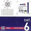 Onli 24AWG UTP CAT6 Network Kablosu Gri 100Mt Yerli Üretim
