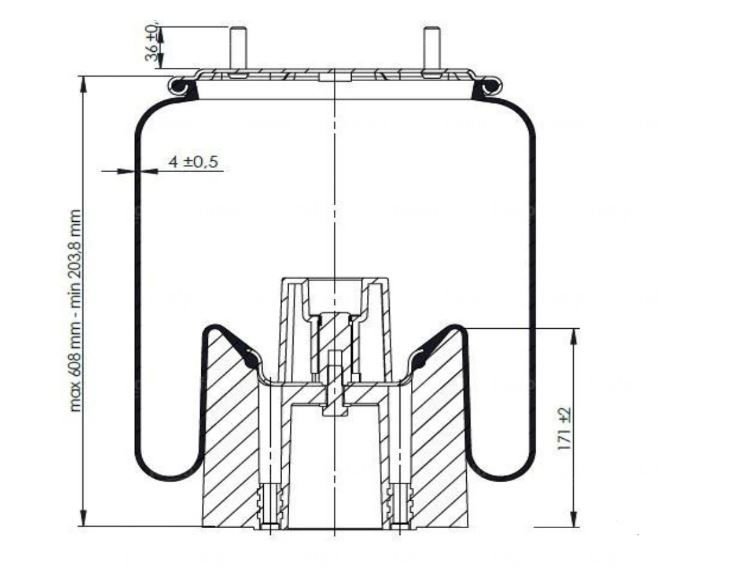 344157-14CPL  - KOMPLE KÖRÜK (PLASTİK PİSTONLU) - ( MERITOR - DAIMLER - JOST -DAIMLER MERCEDES)