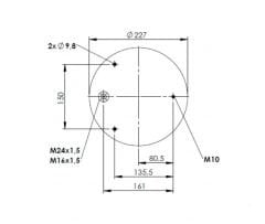 344560-S  SERVİS TİP KÖRÜK ( LASTİK KÖRÜK ) - PİSTONSUZ
