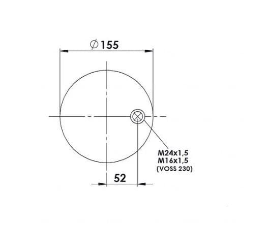 344786-1S LASTİK KÖRÜK ( PİSTONSUZ ) MERCEDES ATEGO