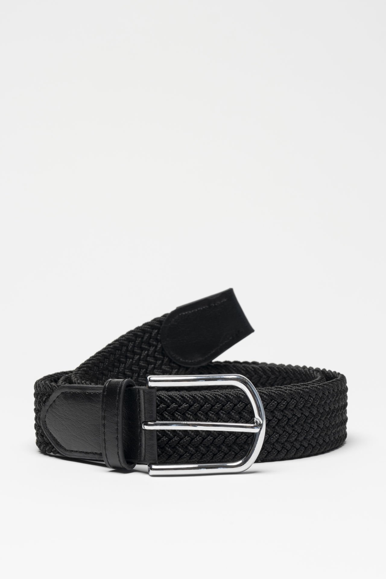 Elastic Knitted Belt Black