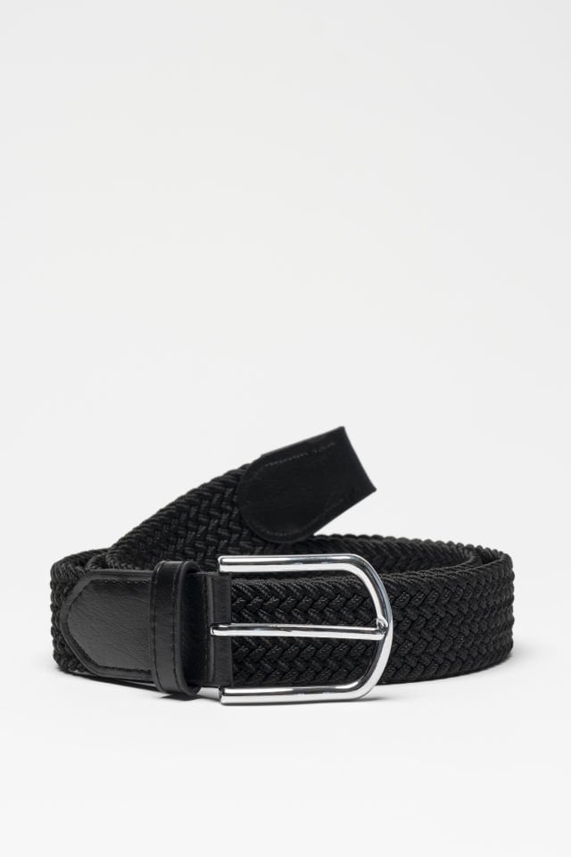 Elastic Knitted Belt Black