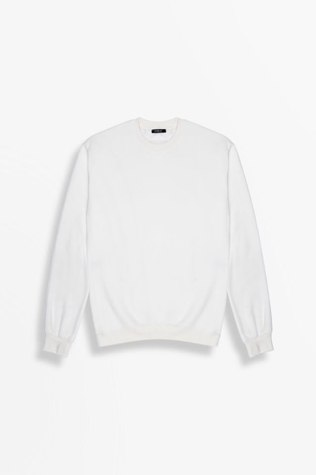 Beyaz Penye Sweatshirt
