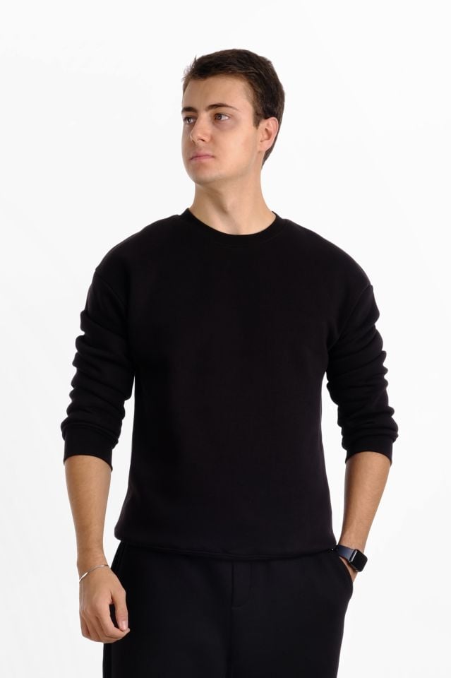 Siyah Penye Sweatshirt