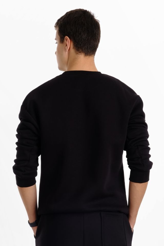 Siyah Penye Sweatshirt