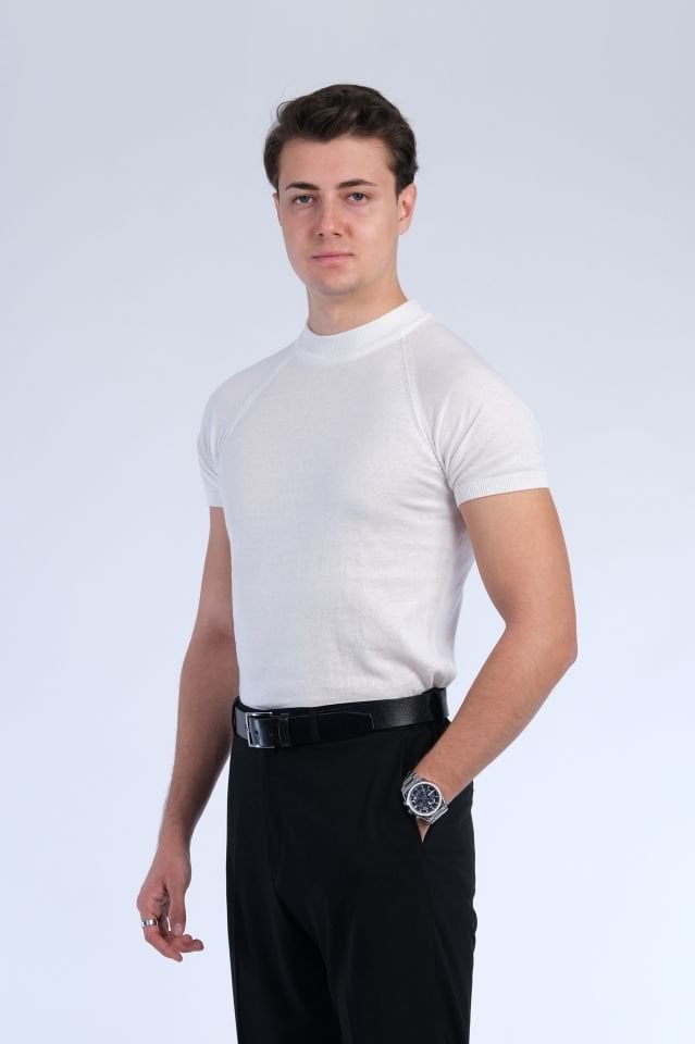 Ecru Knit T-Shirt
