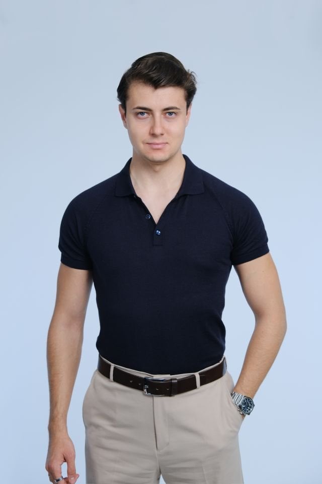 Lacivert Polo Yaka Triko Tişört