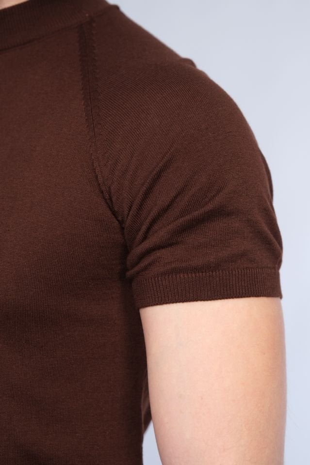 Brown Knitted T-Shirt