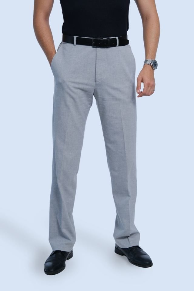 Light Grey Fabric Trousers