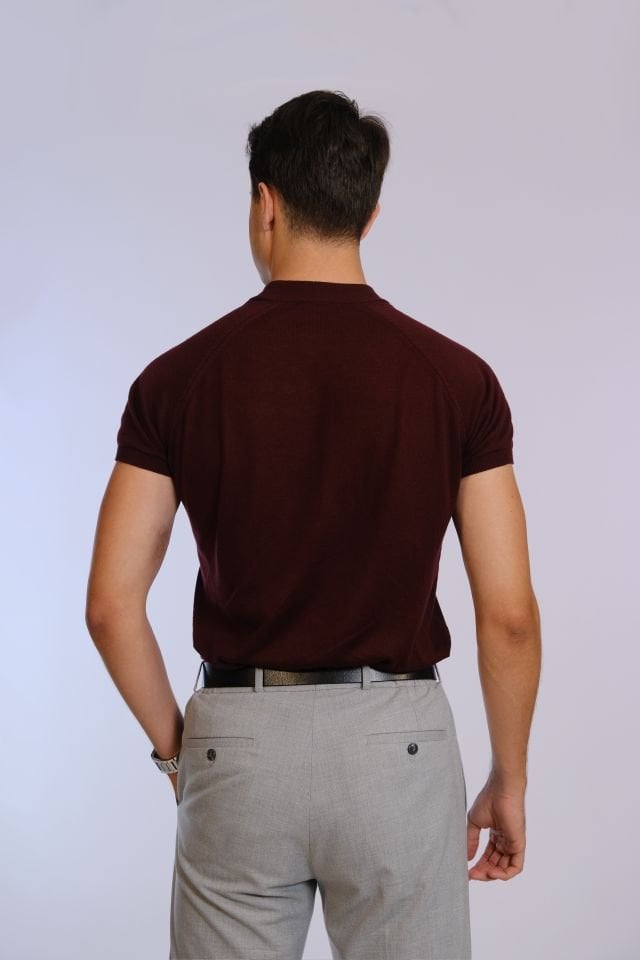 Bordo Triko Tişört