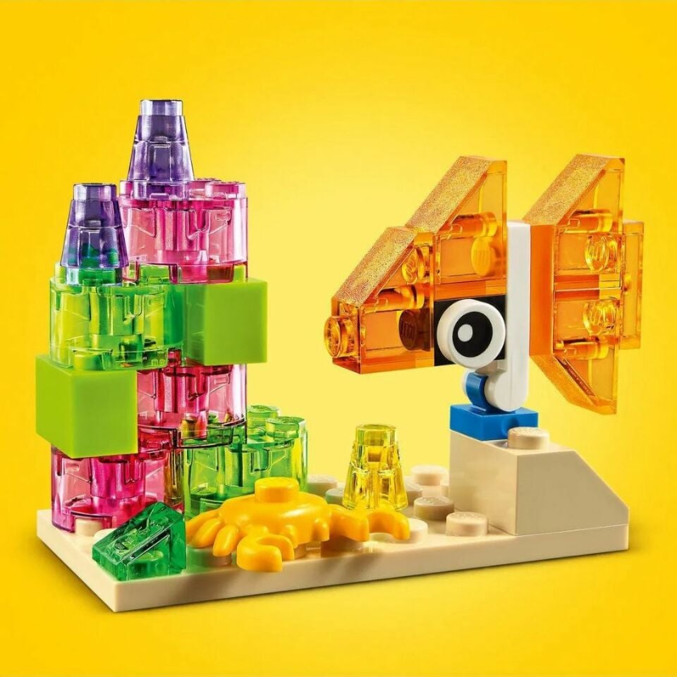 Lego 500 Parça Classic Yaratıcı Şeffaf Yapım Parçaları - Mavi Su Dünyası
