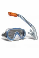Mavisudunyasi® Blue Devil Maske Şnorkel Set Mavi