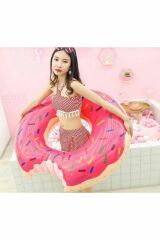 Donut Pembe Şişme Simit 107 Cm 42 Cm