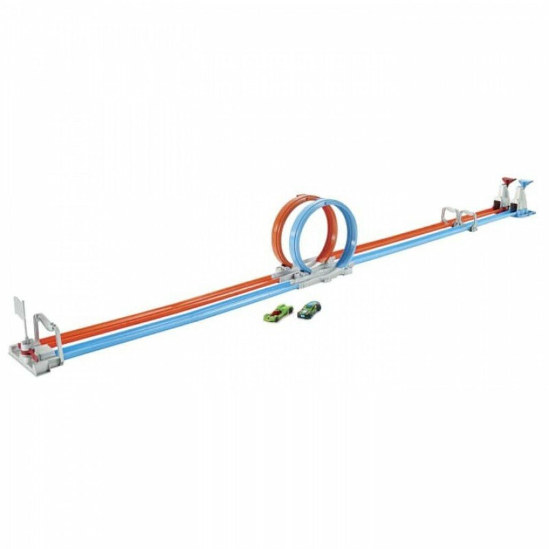 Hot Wheels Çift Çemberde Depar Pist Seti - Mavi Su Dünyası