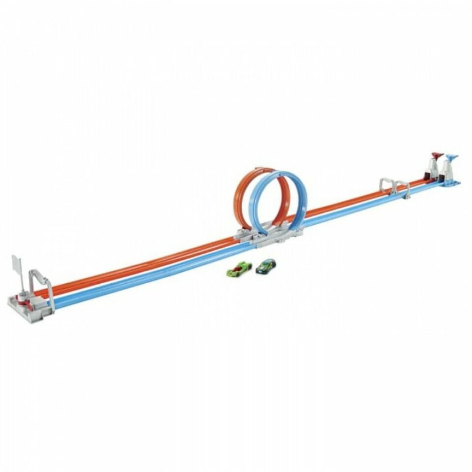 Hot Wheels Çift Çemberde Depar Pist Seti - Mavi Su Dünyası