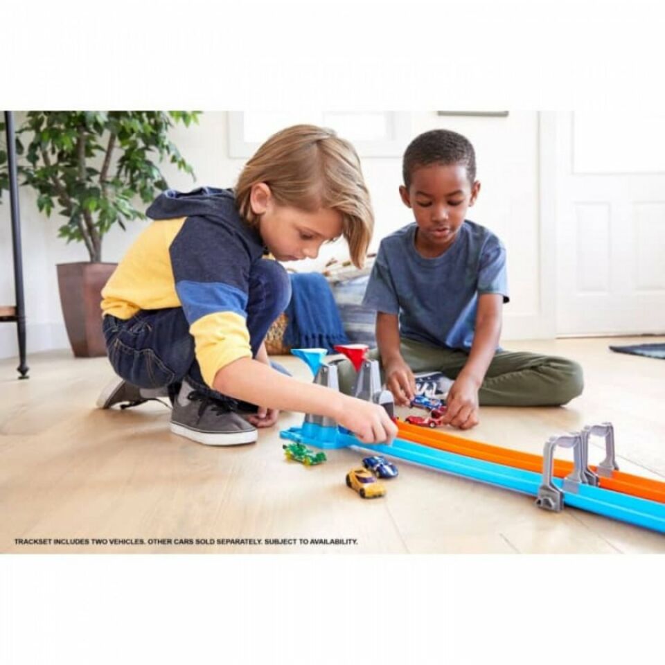 Hot Wheels Çift Çemberde Depar Pist Seti - Mavi Su Dünyası