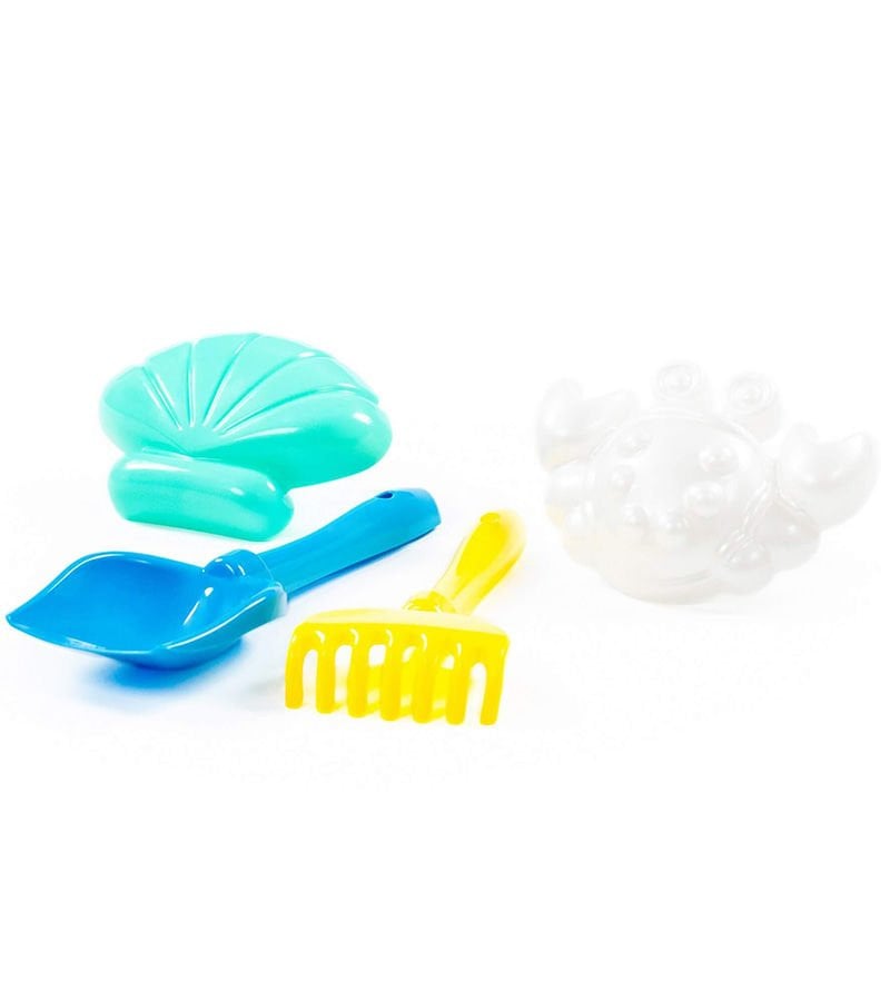 4 lü Set Plaj El Küreği, Tırmık, Yengeç, Deniz Kalıpları