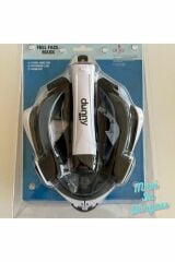 Full Face L/XL Maske Şnorkel Set Takımı Beyaz Renk - Mavi Su Dünyası