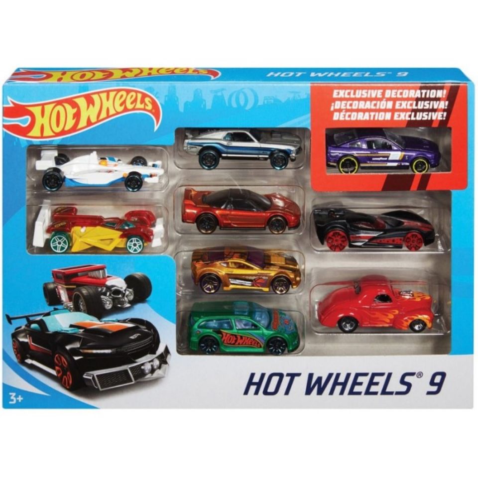 Hot Wheels 9' Lu Araba Seti - Mavi Su Dünyası