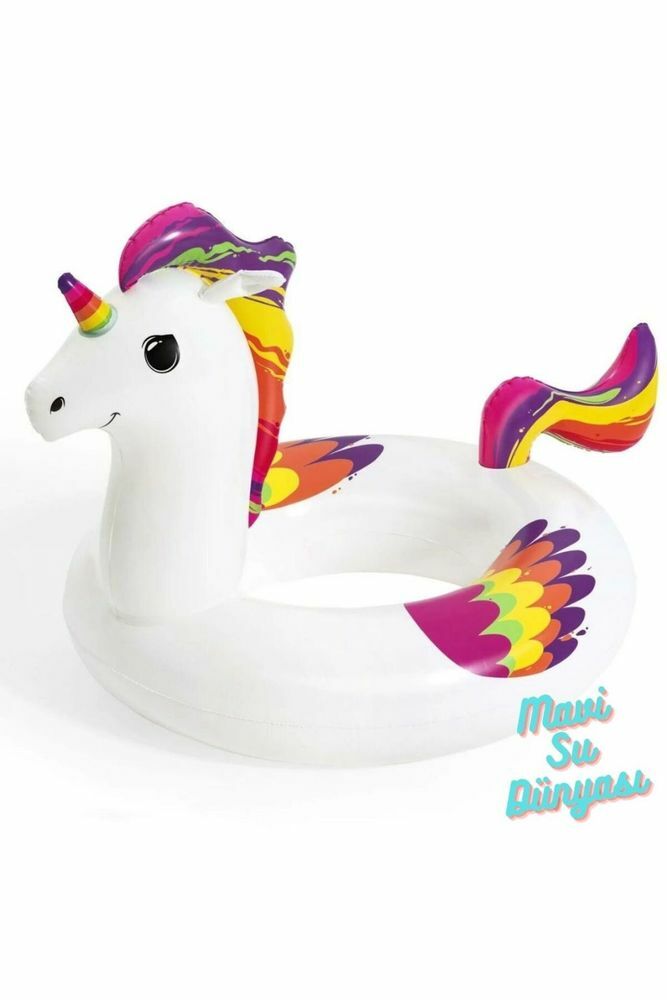 Pegasus Unicorn Başlı Simit 119 Cm - Mavi Su Dünyası