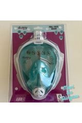 Full Face L/XL Maske Şnorkel Set Takımı Yeşil Renk  - Mavi Su Dünyası