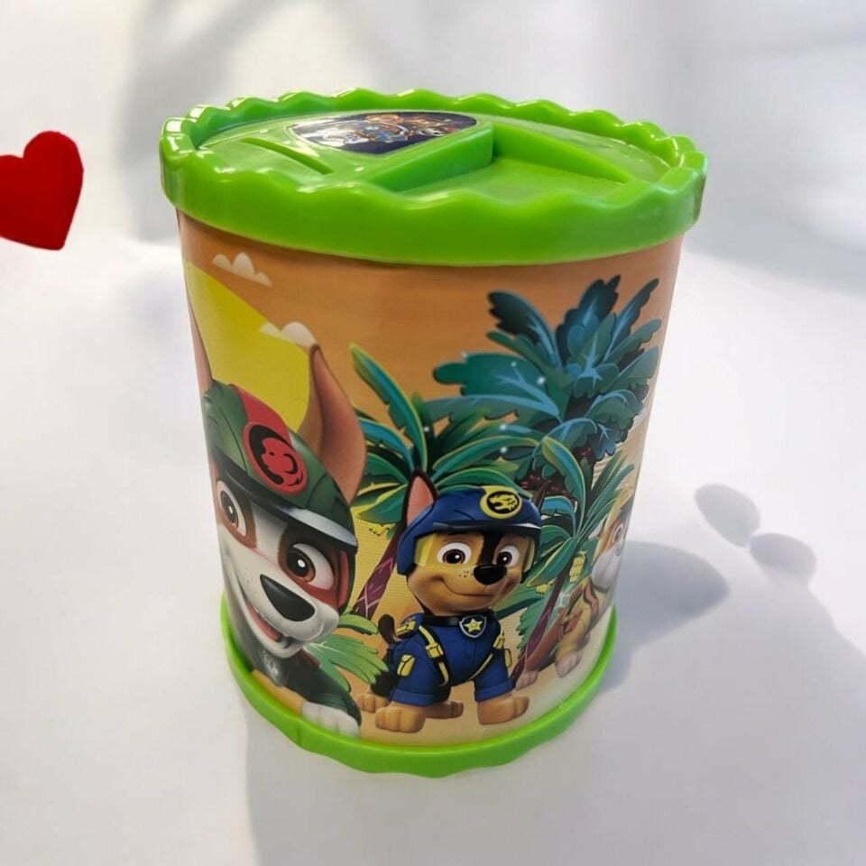 Paw Patrol Desenli Kumbara Yeşil