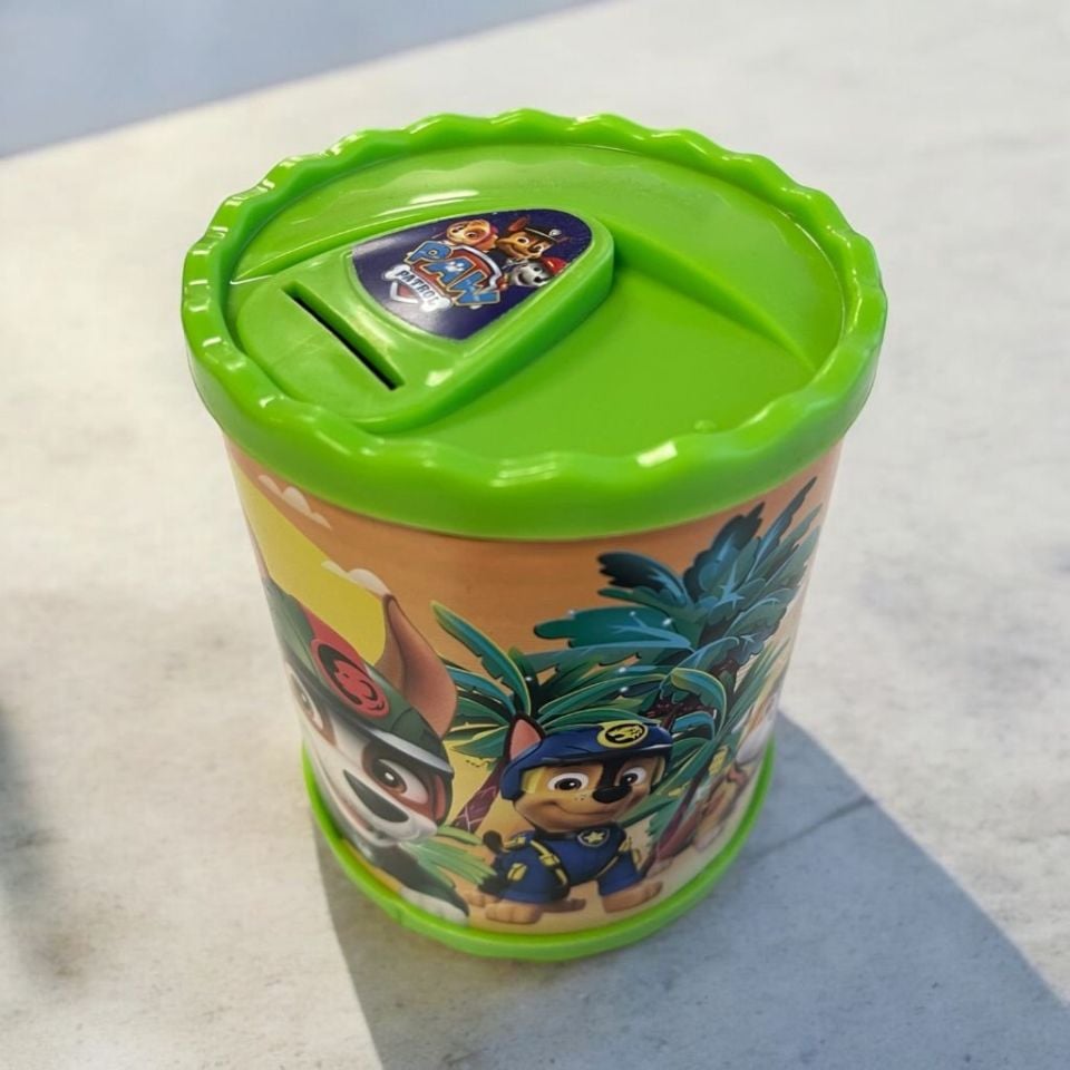 Paw Patrol Desenli Kumbara Yeşil