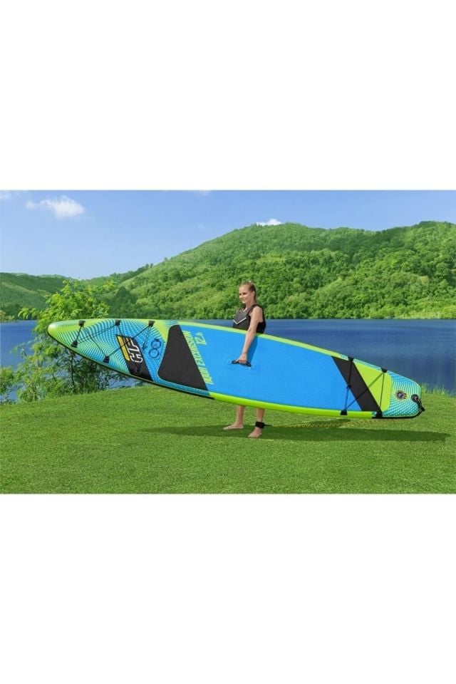 Paddle Board Hydro-Force Kürek+Pompa+Çanta - 381 x 79 Cm - MAVİ SU DÜNYASI