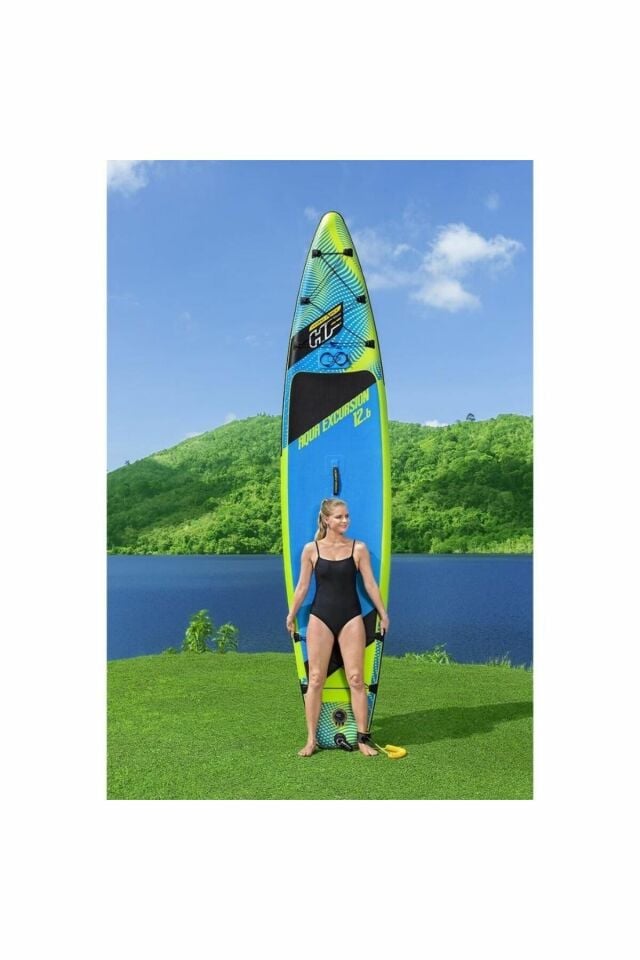Paddle Board Hydro-Force Kürek+Pompa+Çanta - 381 x 79 Cm - MAVİ SU DÜNYASI