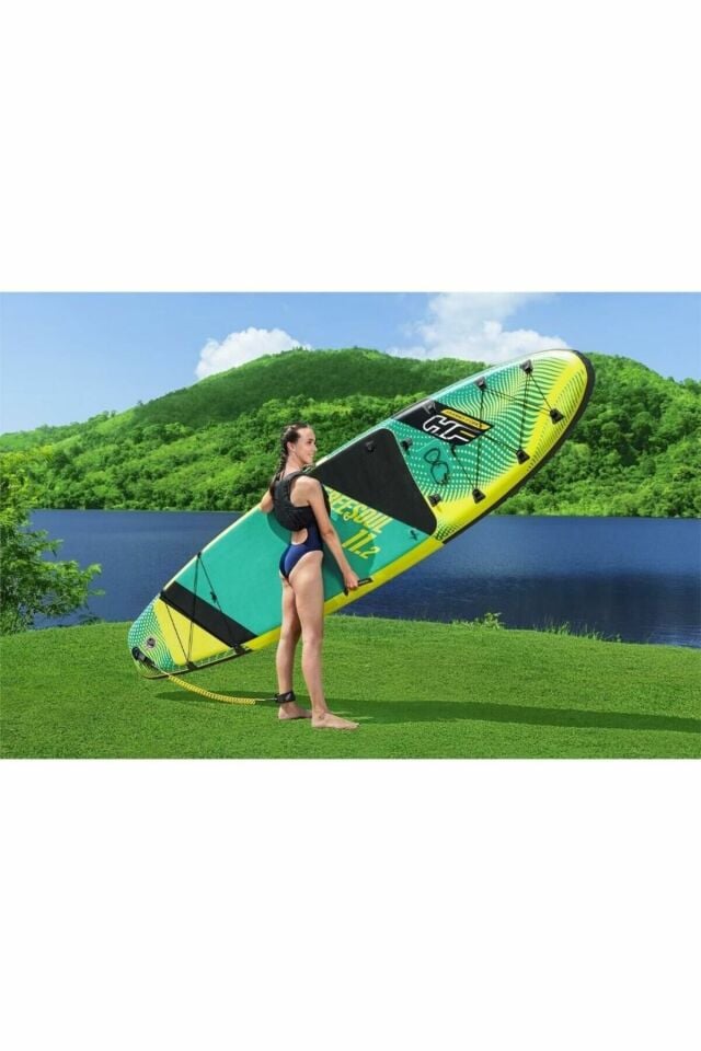 Paddle Board Hydro-Force Kürek+Pompa+Çanta - 340 x 89 Cm - MAVİ SU DÜNYASI