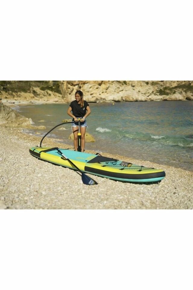 Paddle Board Hydro-Force Kürek+Pompa+Çanta - 340 x 89 Cm - MAVİ SU DÜNYASI