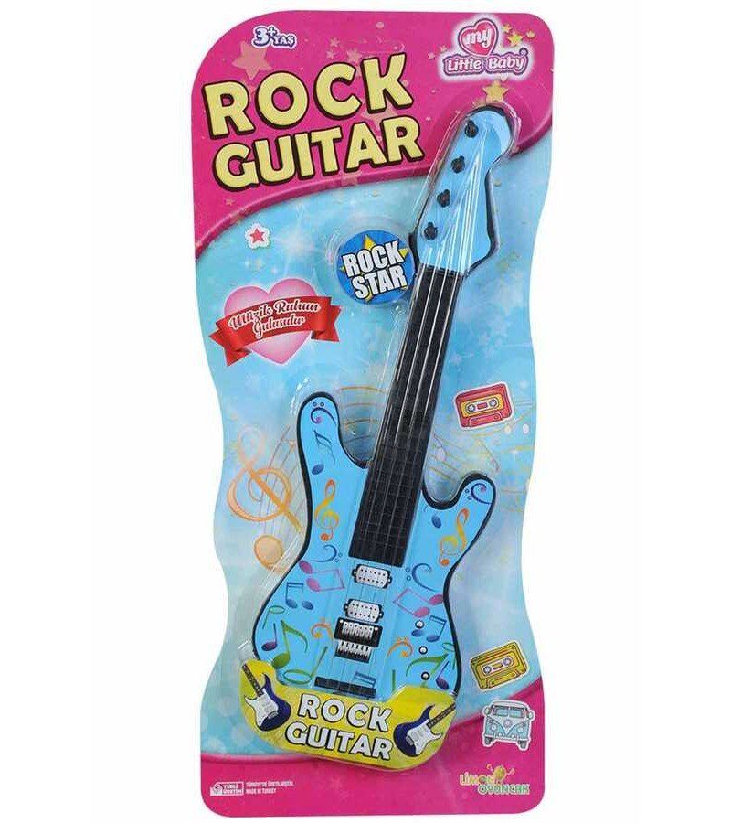 Çocuk Rock Gitar Renkli - Mavi Su Dünyası Mavi