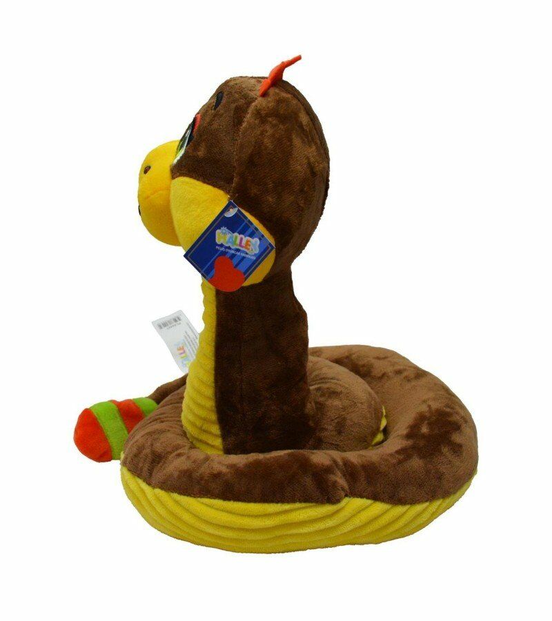 Peluş 32 Cm Sevimli Yılan Kahverengi