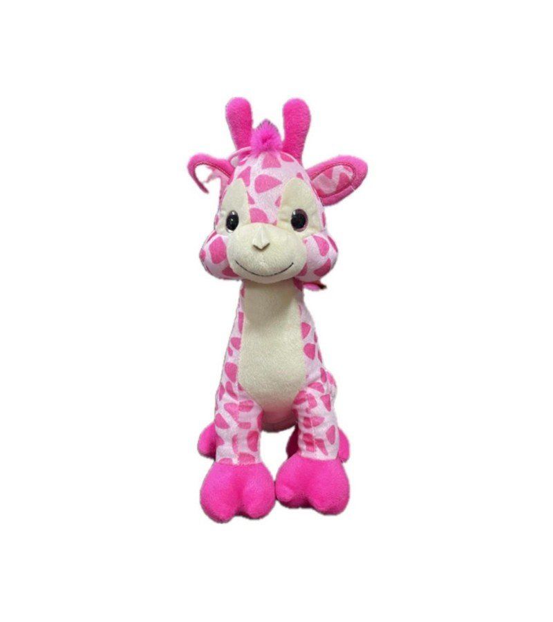 Peluş 35 Cm Mutlu Zürafa Pembe