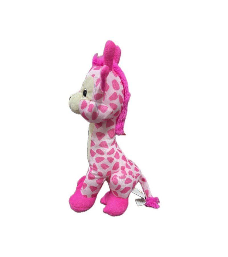 Peluş 35 Cm Mutlu Zürafa Pembe