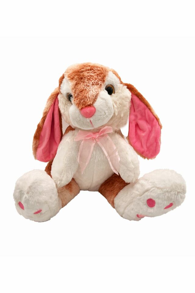 Peluş Tavşan Pembe Kurdeleli 30 Cm - Mavi Su Dünyası