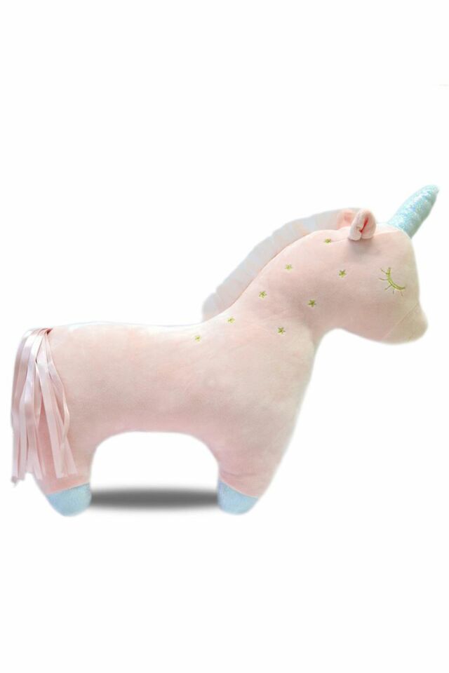 Peluş Unicorn Soft Yastık 35 Cm - Mavi Su Dünyası