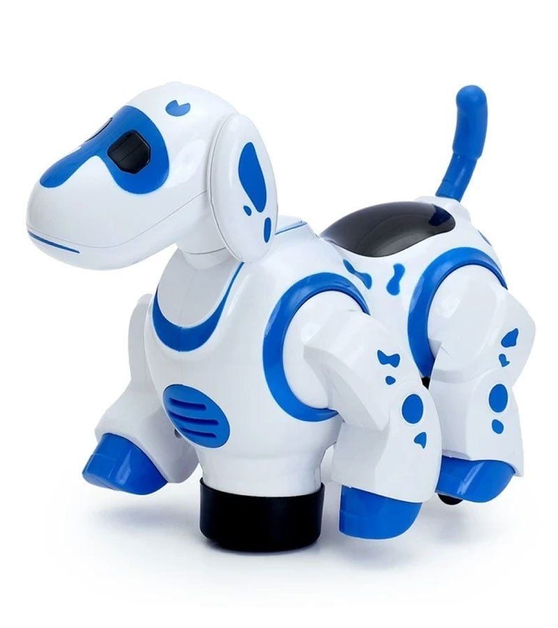Müzikli Pilli ve Işıklı Robot Köpek - Mavi Su Dünyası Mavi