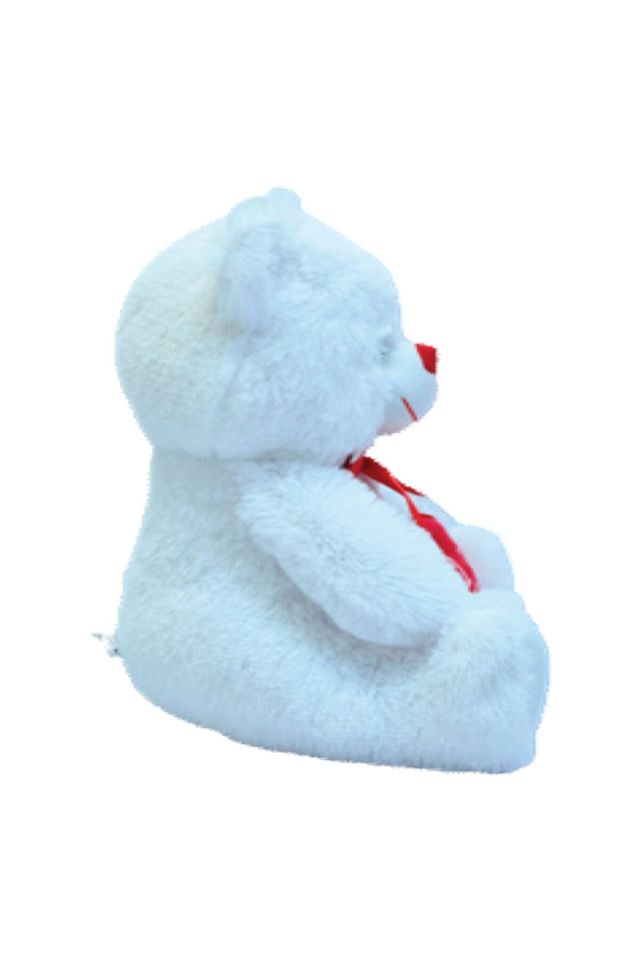 Peluş Kalpli Ayı 50 Cm Beyaz - MAVİ SU DÜNYASI