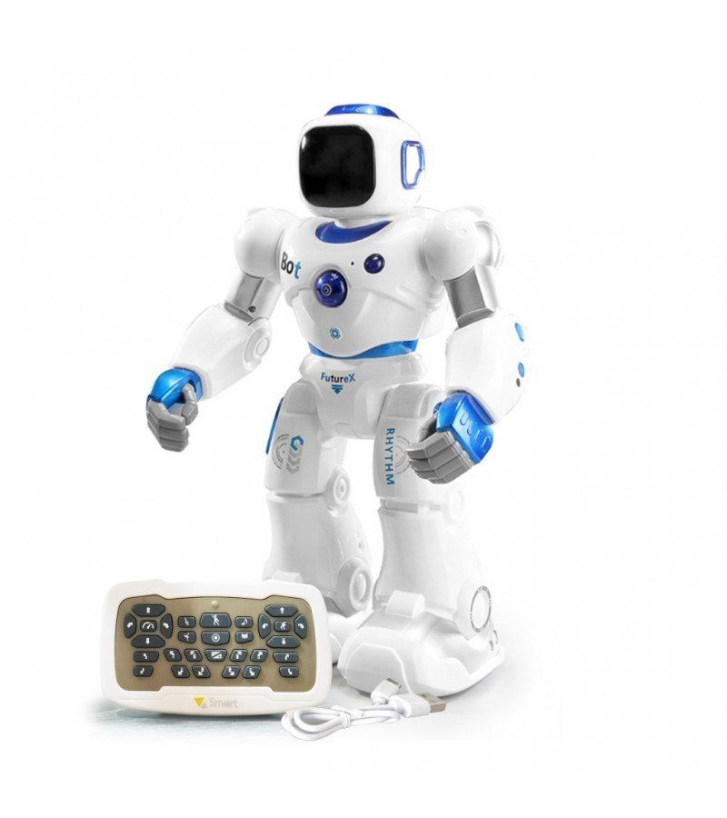 İnteraktif Şarjlı Akıllı Robot Uzaktan Kumandalı 40 Cm- Mavi Su Dünyası