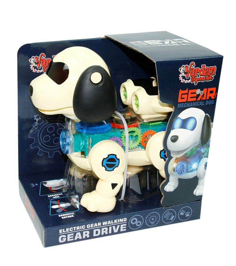 Işıklı Müzikli ve Hareketli Robot Köpek - Mavi Su Dünyası BEYAZ
