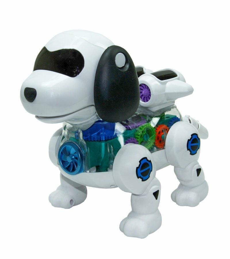 Işıklı Müzikli ve Hareketli Robot Köpek - Mavi Su Dünyası BEYAZ