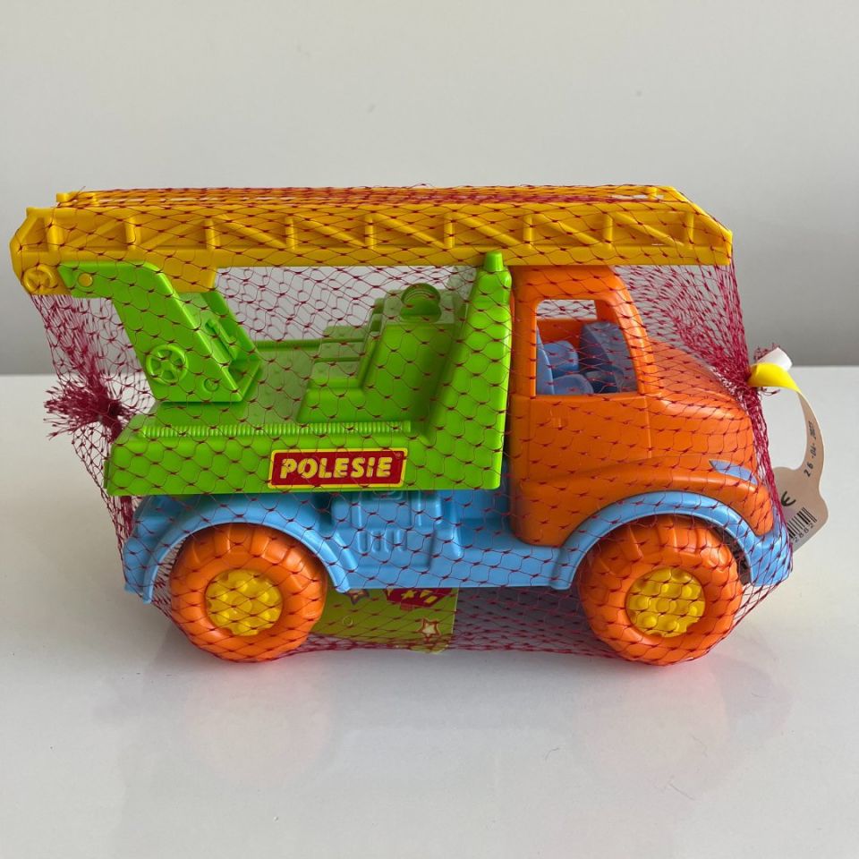 Renkli İtfaiye Arabası | Merdivenli Araba | 21x14 Cm | Mavi Su Dünyası