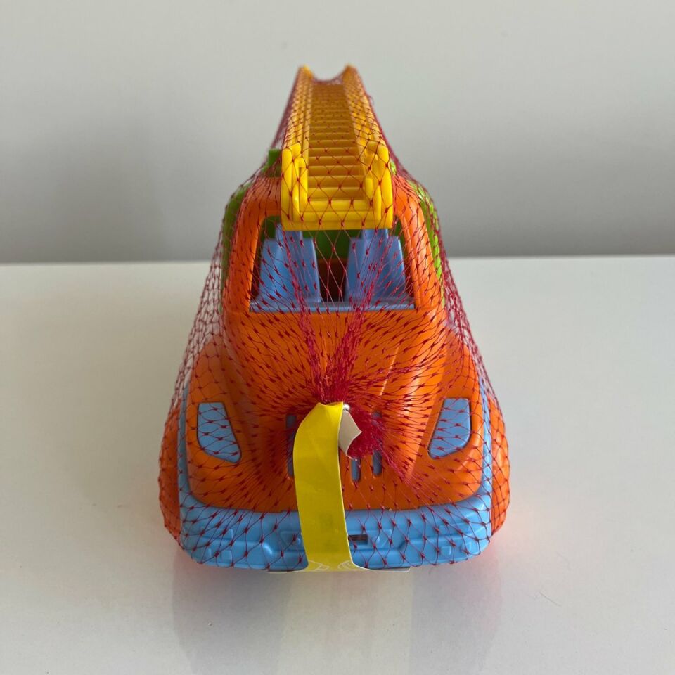 Renkli İtfaiye Arabası | Merdivenli Araba | 21x14 Cm | Mavi Su Dünyası
