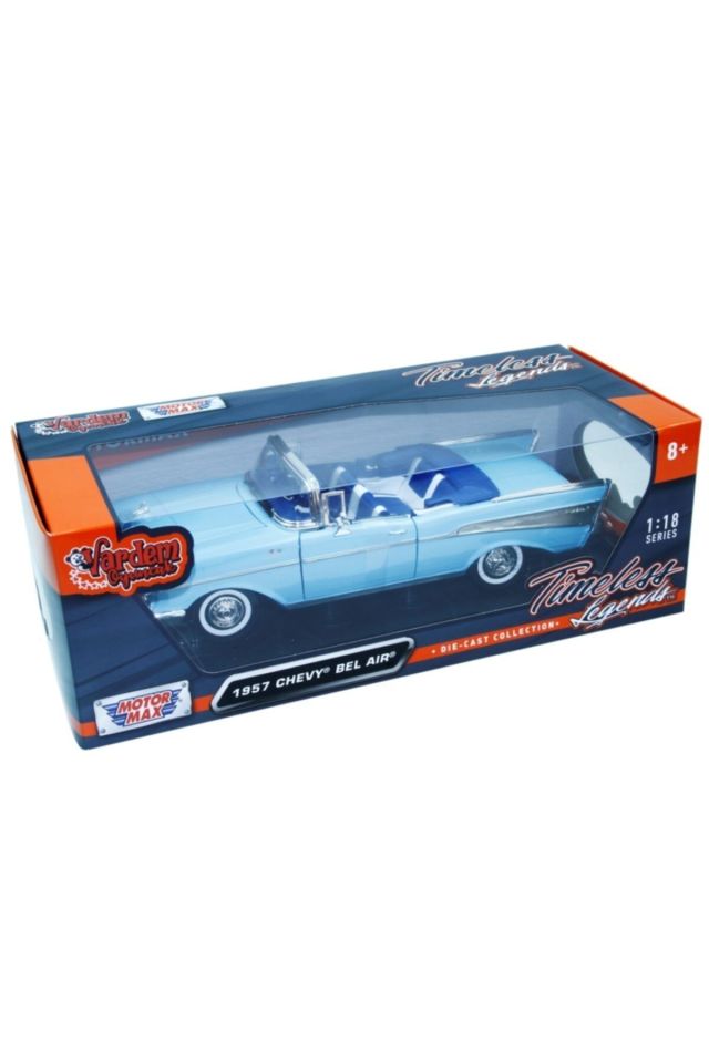 1957 Model Klasik Chevrolet Chevy Bel Air Blue 1:18 | Mavi Su Dünyası