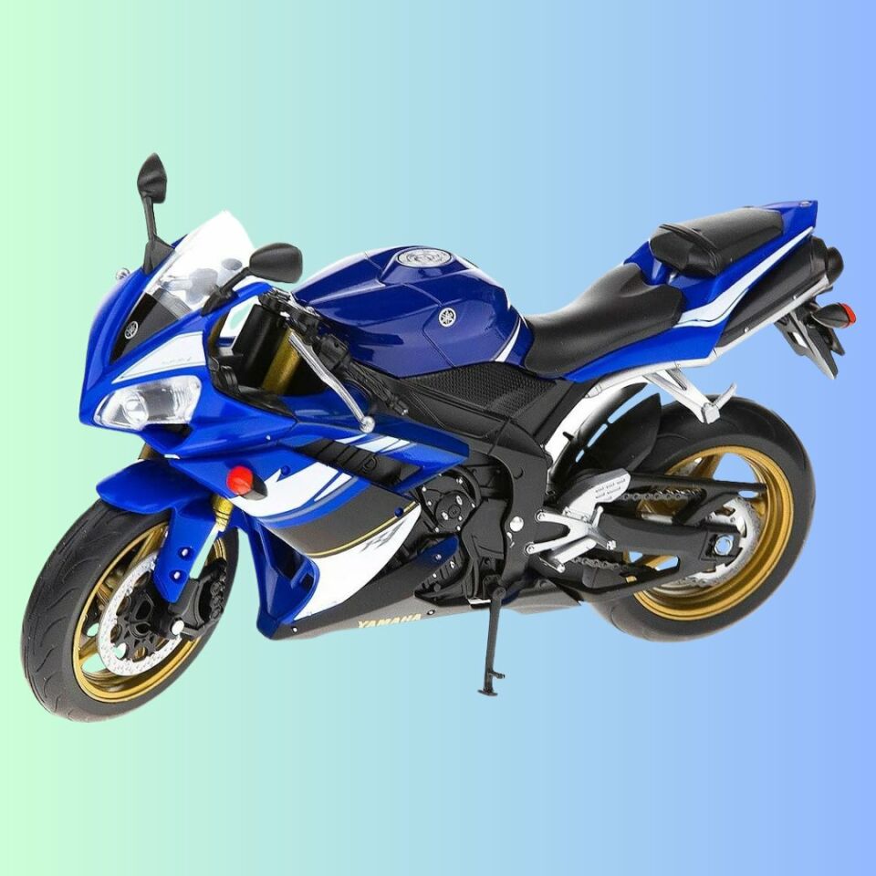 Yamaha YZF-R1 Mavi Renk 1:10 Ölçekli - Mavi Su Dünyası