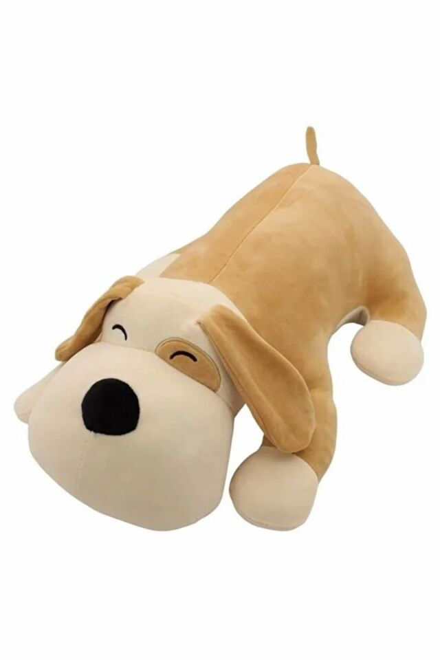 Peluş Yatan Soft Köpek Yastık 35 Cm - Mavi Su Dünyası Gri